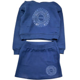 Moschino Completo 2 Pezzi Felpa-Gonna Tinta Unita per Bambina HDG01Q BLU MOSCHINO 