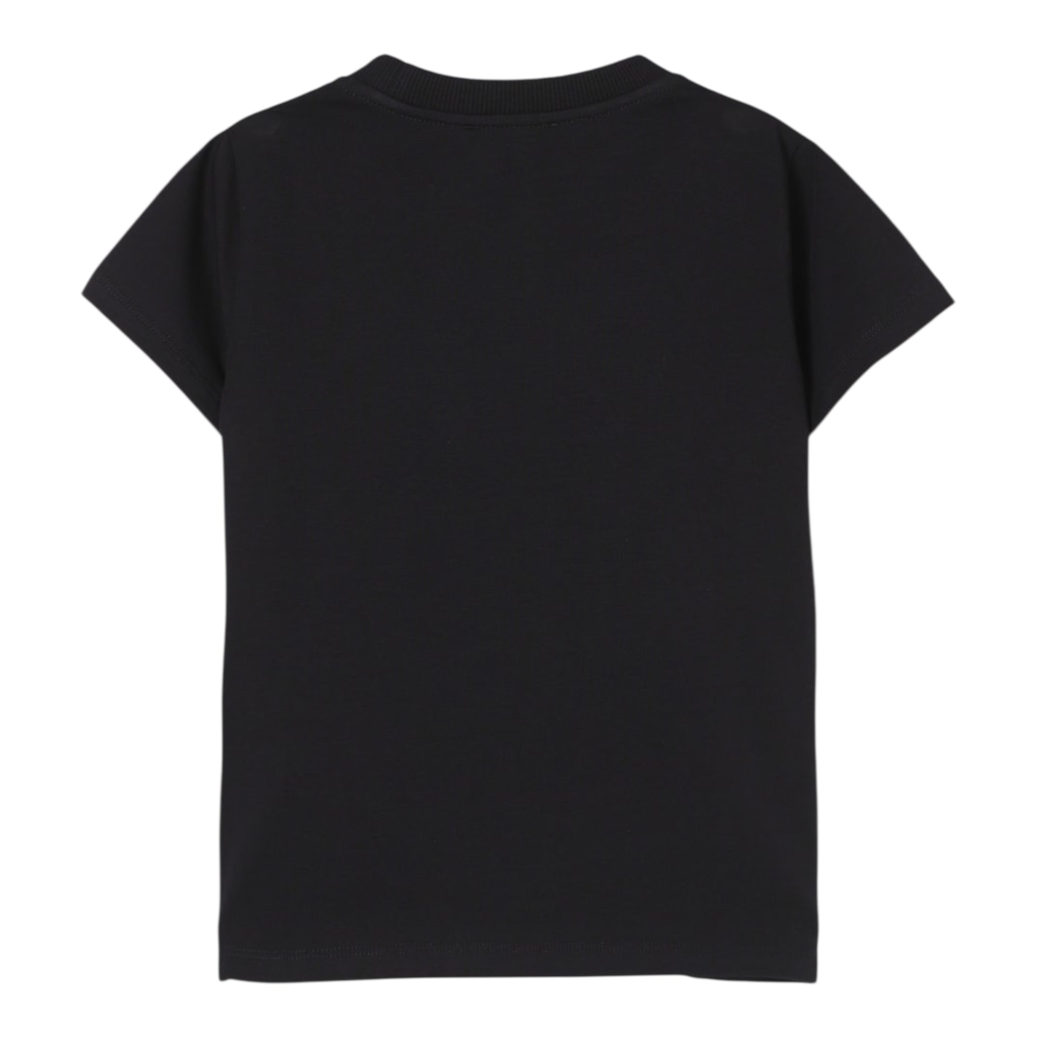 Moschino Abito Mezza Manica Tinta Unita con Logo per Bambina HDV0G9 NERO MOSCHINO 