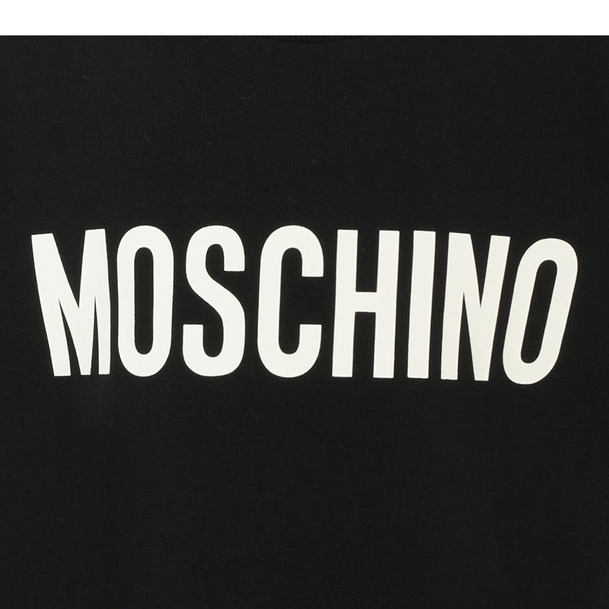 Moschino Abito Tinta Unita con Stampa per Bambina HDV0GN NERO MOSCHINO 