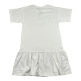 Moschino Abito Mezza Manica Tinta Unita con Stampa per Bambina HDV0HK BIANCO MOSCHINO 