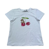 Moschino T-Shirt Girocollo Tinta Unita con Stampa per Bambina HFM06K BIANCO MOSCHINO 