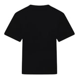Moschino T-Shirt Girocollo Tinta Unita con Stampa per Bambina HHM060 NERO MOSCHINO 