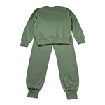 Moschino Completo 2 Pezzi Felpa-Pantalone Tinta Unita per Bambino HPK03E VERDE MOSCHINO 