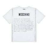 Moschino T-Shirt Girocollo Tinta Unita con Stampa per Bambino HQM050X BIANCO MOSCHINO 