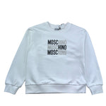 Moschino Felpa Girocollo Tinta Unita con Stampa per Bambino HRF078 BIANCO MOSCHINO 