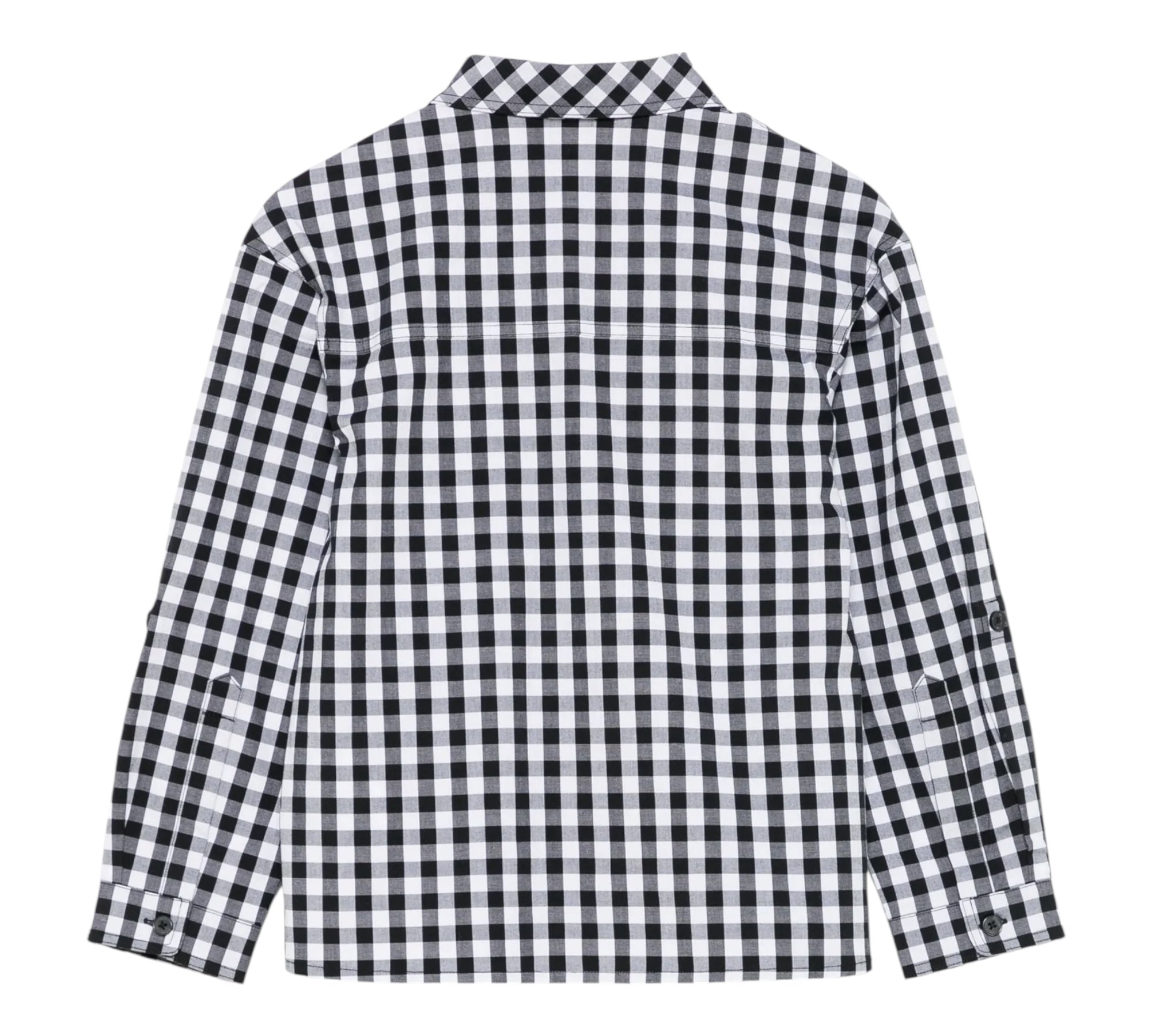 Moschino Camicia Manica Lunga Fantasia Qaudri per Bambino HUC01J BIANCO/NERO MOSCHINO 