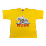 Moschino T-Shirt Girocollo Tinta Unita con Stampa per Bambino HUM05A GIALLO MOSCHINO 