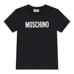 Moschino T-Shirt Girocollo Tinta Unita con Stampa per Bambino HUM05C NERO MOSCHINO 