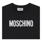 Moschino T-Shirt Girocollo Tinta Unita con Stampa per Bambino HUM05C NERO MOSCHINO 