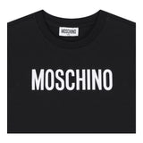 Moschino T-Shirt Girocollo Tinta Unita con Stampa per Bambino HUM05C NERO MOSCHINO 