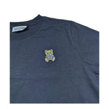 Moschino T-Shirt Girocollo Tinta Unita con Logo per Bambino HUM05E NERO MOSCHINO 