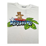 Moschino T-Shirt Girocollo Tinta Unita con Logo per Bambino HUM05K BIANCO MOSCHINO 