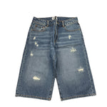 Moschino Bermuda In Denim Tinta Unita per Bambino HUQ026 BLU MOSCHINO 