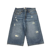Moschino Bermuda In Denim Tinta Unita per Bambino HUQ026 BLU MOSCHINO 