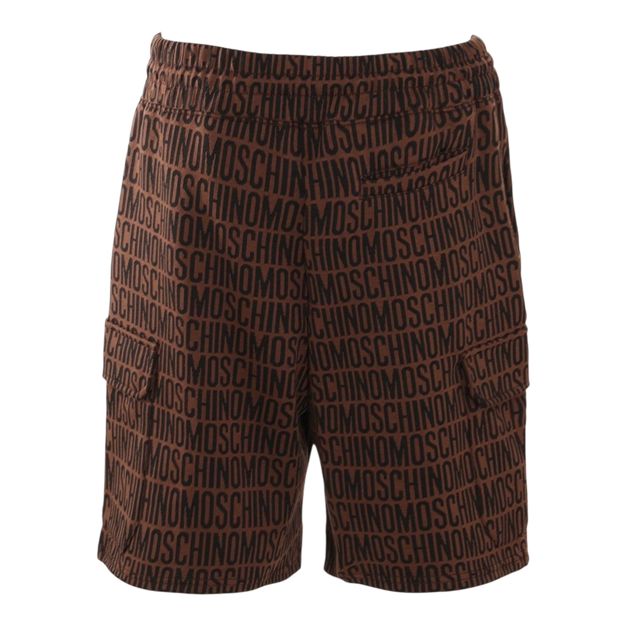 Moschino Bermuda Tinta Unita Logato per Bambino HUQ029 MARRONE MOSCHINO 