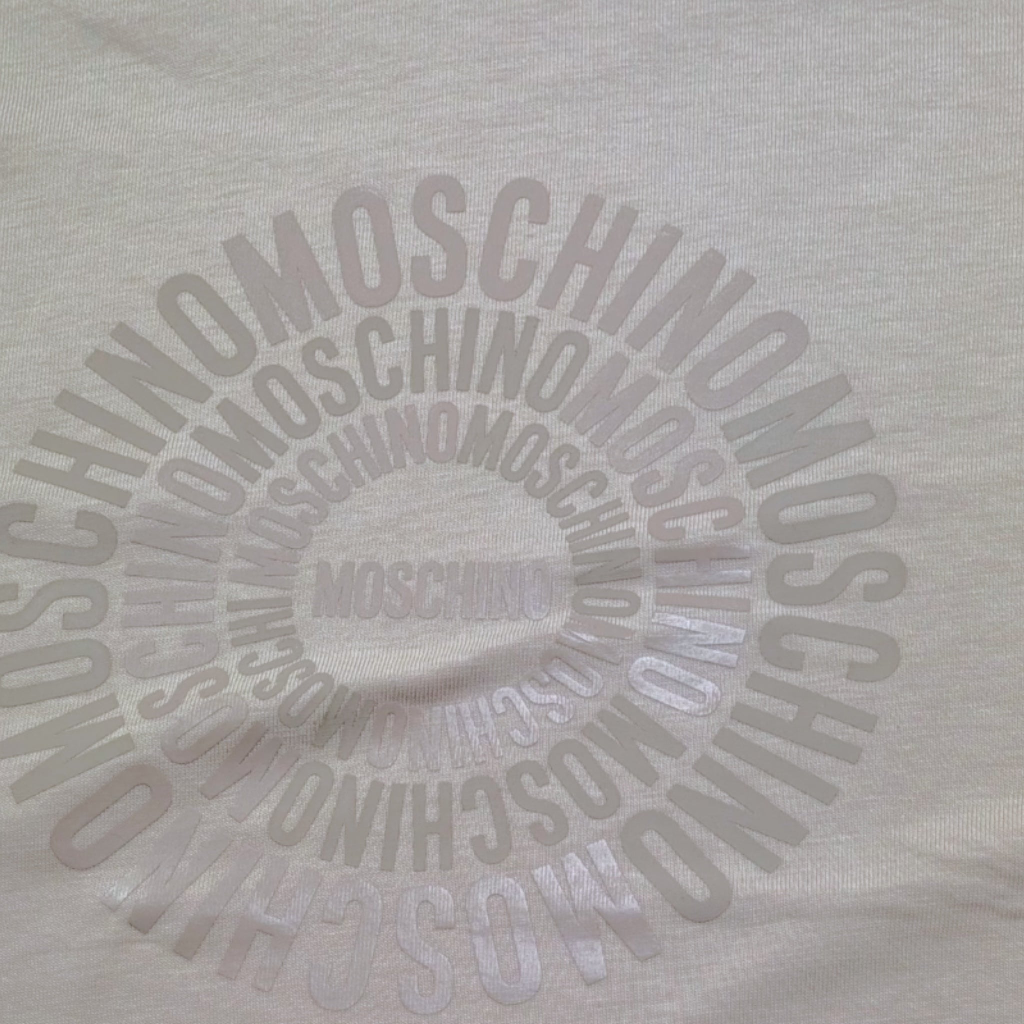 Moschino T-Shirt Girocollo Tinta Unita con Stampa per Bambina HXM058 BEIGE MOSCHINO 