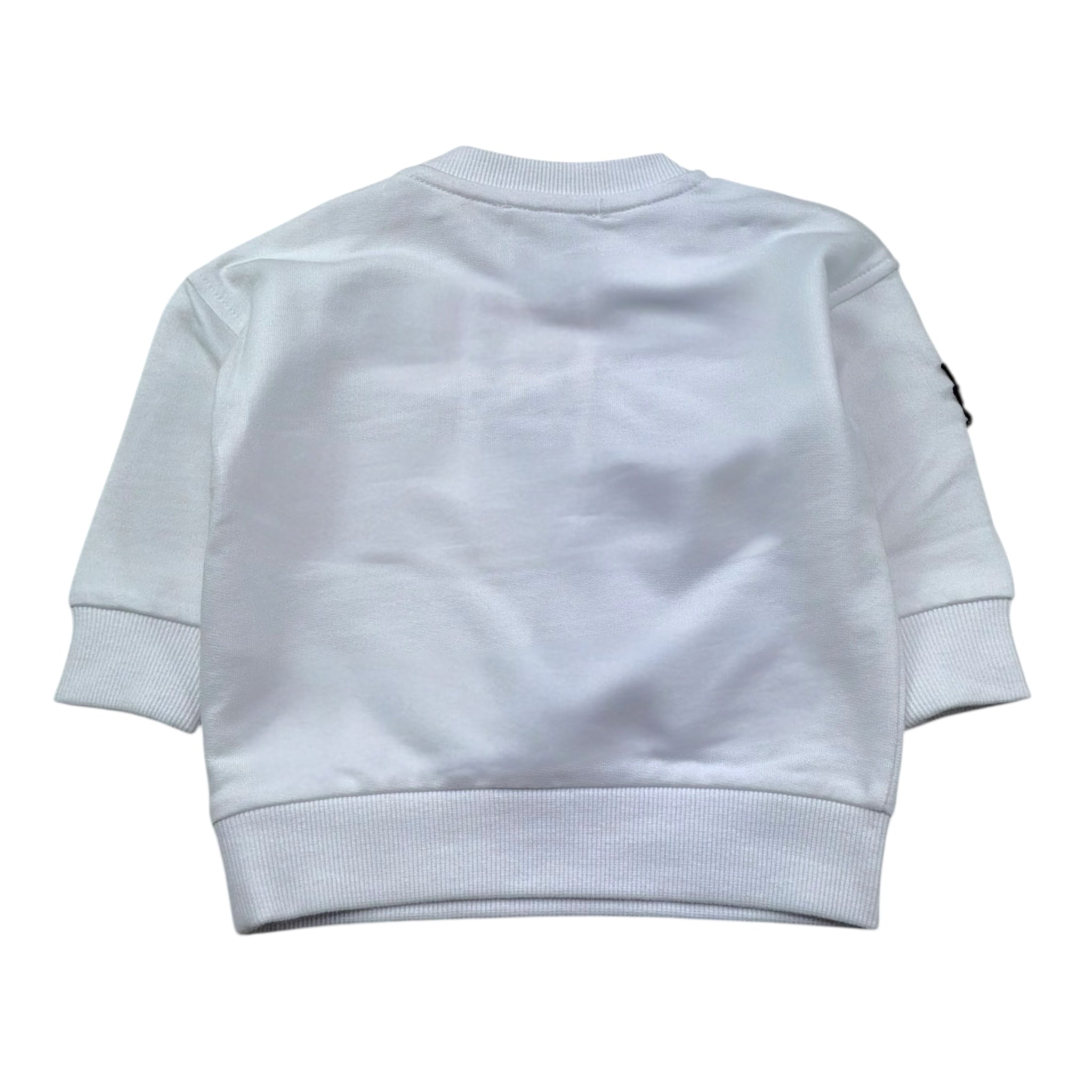 Moschino Felpa Girocollo Tinta Unita con Applicazioni per Neonato M9F03Q BIANCO MOSCHINO 