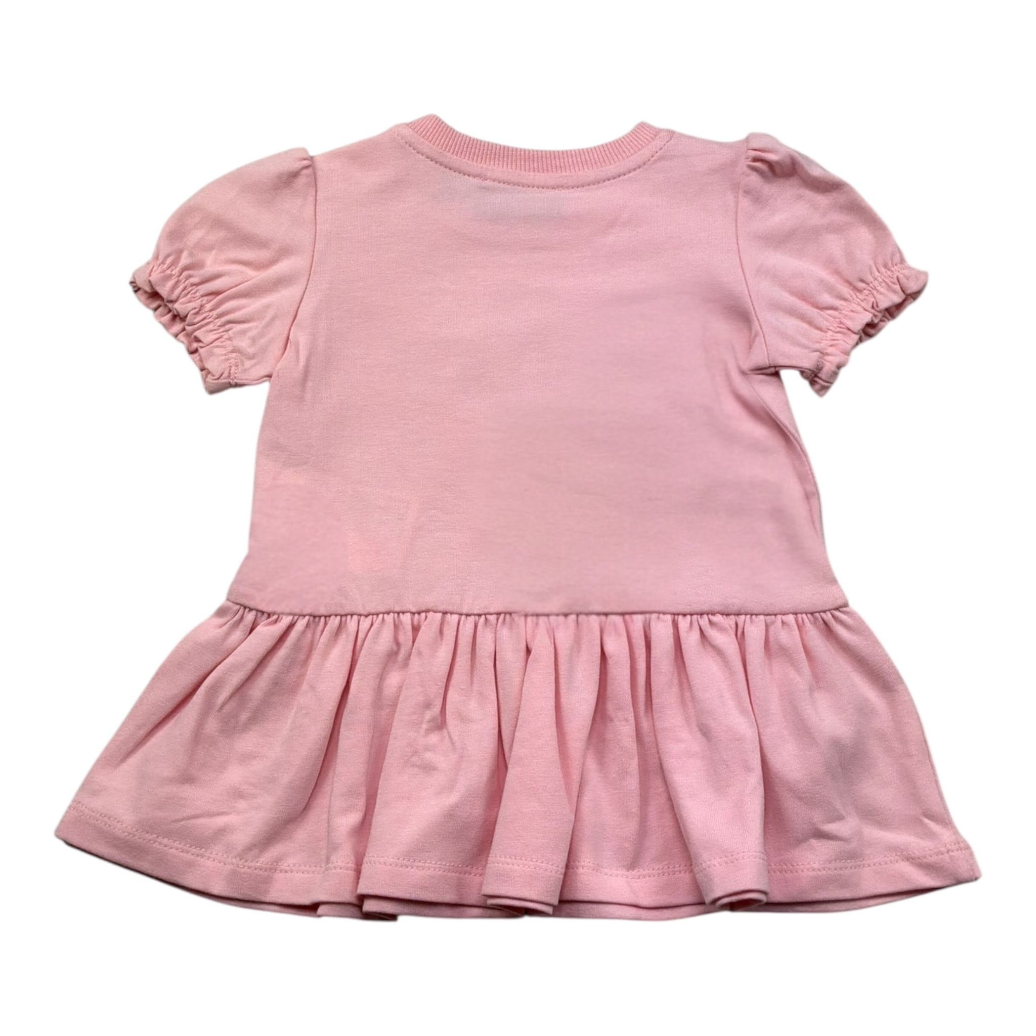 Moschino Abito Mezza Manica Tinta Unita con Stampa per Neonata MAV0C7 ROSA MOSCHINO 