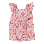 Moschino Pagliaccetto Giromanica Tinta Unita Fantasia Floreale per Neonata MDT019 ROSA MOSCHINO 