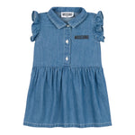 Moschino Abito Mezza Manica In Denim Tinta Unita per Neonata MDV08BX BLU MOSCHINO 