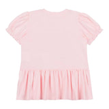 Moschino Abito Tinta Unita con Stampa per Neonata MDV0C7X ROSA MOSCHINO 