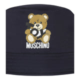 Moschino Cappello Pescatore Tinta Unita con Logo per Neonato MMX057 BLU MOSCHINO 