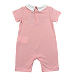 Moschino Pagliaccetto Mezza Manica Tinta Unita con Colletto per Neonata MNY03YA ROSA MOSCHINO 