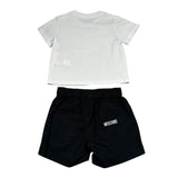 Moschino Completo 2 Pezzi T-Shirt-Bermuda Bicolore per Neonato MOG00A BIANCO/NERO MOSCHINO 