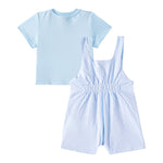 Moschino Completo 2 Pezzi T-Shirt-Salopette per Neonato MUG01I AZZURRO MOSCHINO 