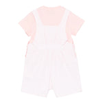 Moschino Completo 2 Pezzi T-Shirt-Salopette per Neonata MUG01L ROSA MOSCHINO 