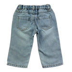 Moschino Jeans Tinta Unita con Elastico In Vita per Neonato MUP05T AZZURRO MOSCHINO 