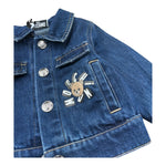Moschino Giubbino In Denim Tinta Unita per Neonata MUS035 BLU MOSCHINO 