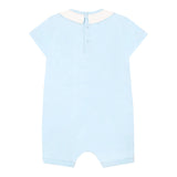 Moschino Pagliaccetto Tinta Unita con Stampa per Neonato MUT049M AZZURRO MOSCHINO 