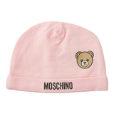 Moschino Cappello Tinta Unita con Stampa per Neonata MUX05AX ROSA MOSCHINO 