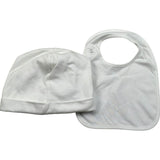 Moschino Set Cappello-Bavetta Tinta Unita per Neonato MUY081 PANNA MOSCHINO 
