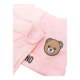Moschino Set Cappello-Bavetta Tinta Unita per Neonata MUY084 ROSA MOSCHINO 
