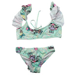 Mousse Costume 2 Pezzi Slip-Fascia per Neonata COSTUDOLN VERDE ACQUA MOUSSE 