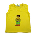 Mousse Canotta Tinta Unita con Stampa per Bambino DINOBEACHH GIALLO MOUSSE 