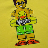 Mousse T-Shirt Girocollo Tinta Unita con Stampa per Bambino DINOBEACHX GIALLO MOUSSE 