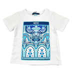 Move T-Shirt Tinta Unita Girocollo con Stampa per Bambino PRINTBIA BIANCO MOVE 