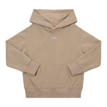 Msgm Felpa Chiusa con Cappuccio Tinta Unita con Stampa per Bambina J02025 BEIGE MSGM 