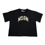 Msgm T-Shirt Girocollo Tinta Unita con Stampa per Bambina S5MSJGTH105 NERO MSGM 