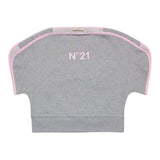 N°21 T-Shirt Tinta Unita con Stampa Tessuto Felpa per Bambina N2101P GRIGIO N°21 