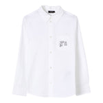 N°21 Camicia Tinta Unita con Stampa per Bambina N2102U BIANCO N°21 