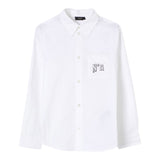 N°21 Camicia Tinta Unita con Stampa per Bambina N2102U BIANCO N°21 