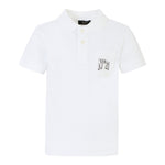 N°21 Polo Mezza Manica Tinta Unita con Stampa per Bambino N2103I BIANCO N°21 