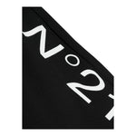 N°21 Bermuda Tinta Unita con Elastico In Vita E Stampa per Bambino N21614 NERO N°21 