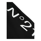 N°21 Bermuda Tinta Unita con Elastico In Vita E Stampa per Bambino N21614 NERO N°21 