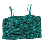 Naice Top Tinta Unita con Paillettes per Bambina 20061 VERDE ACQUA NAICE 