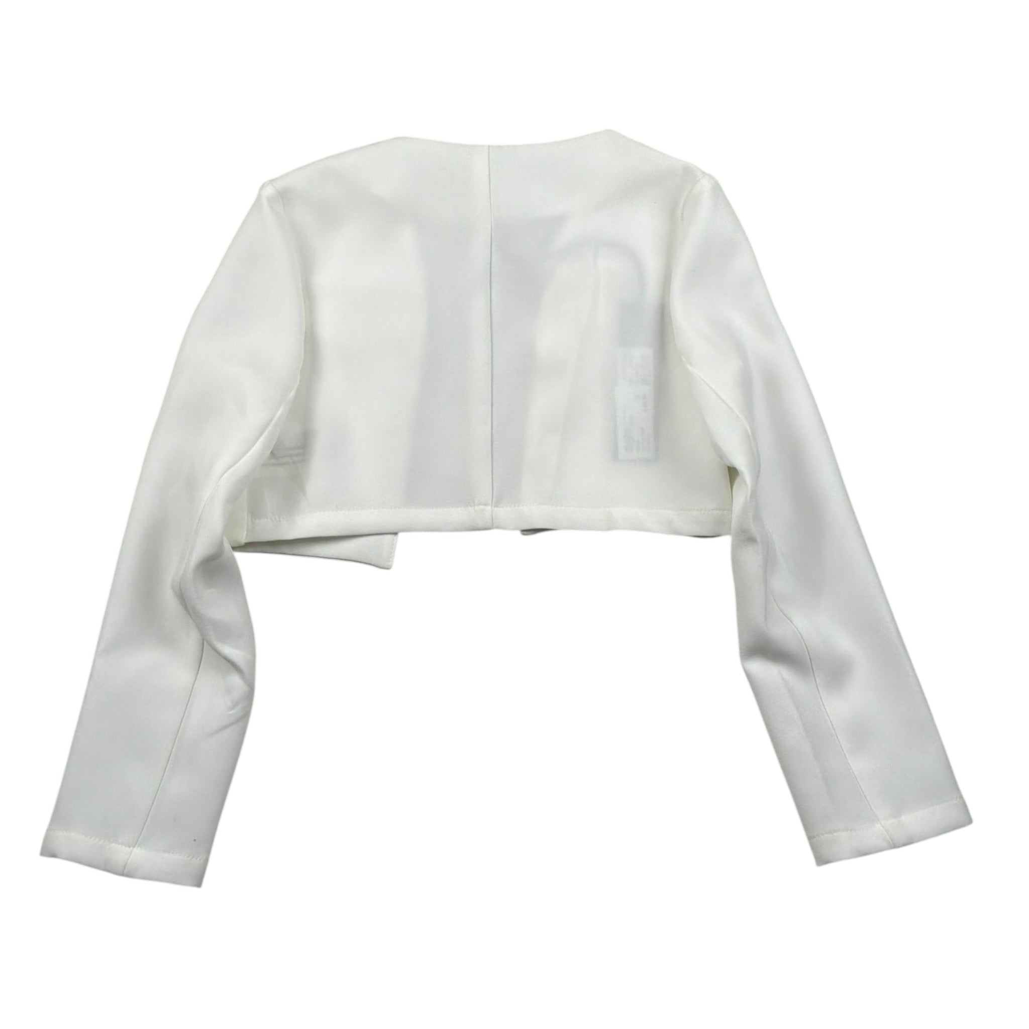 Naice Giacca Modello Crop Tinta Unita per Bambina 24102 BIANCO NAICE 
